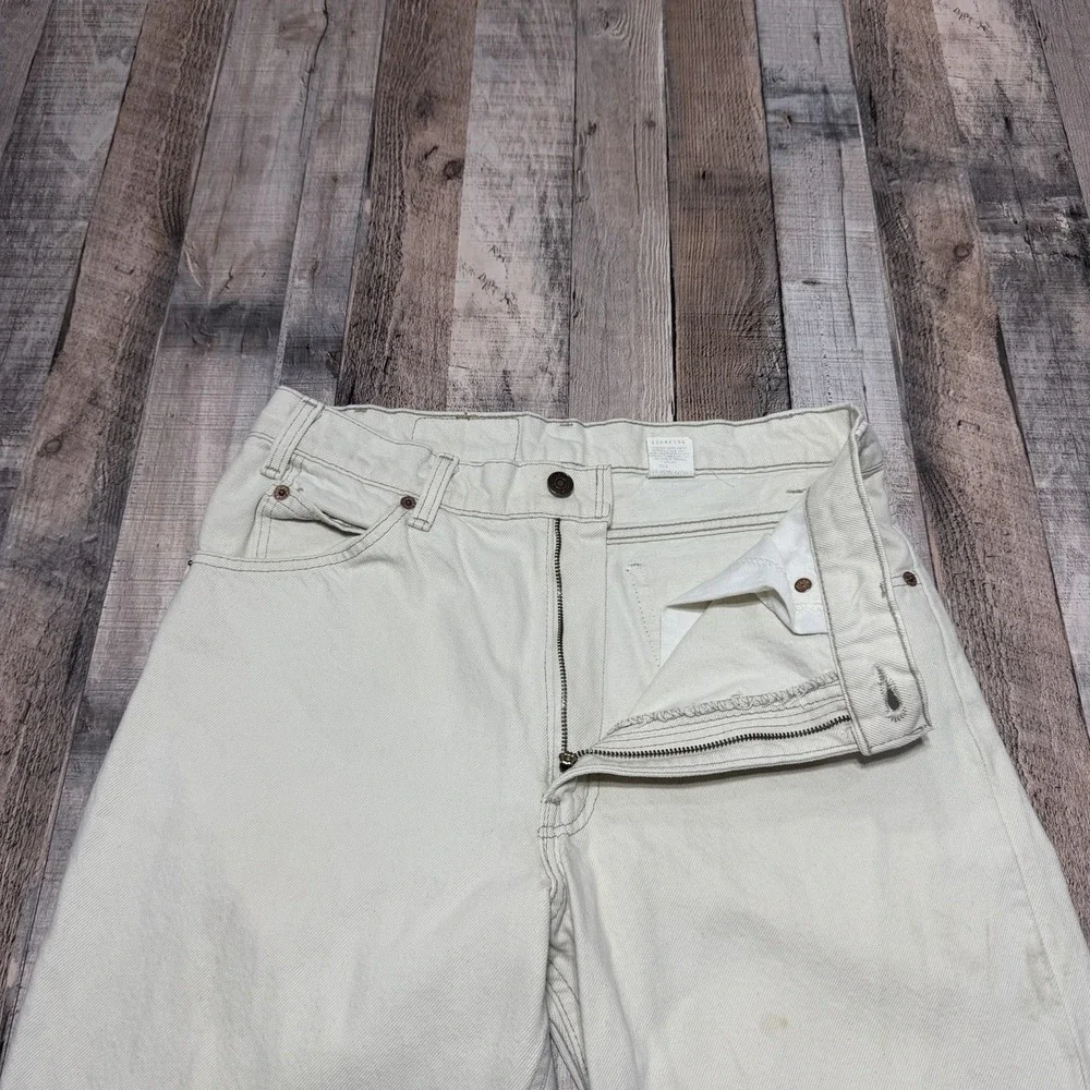 Vintage Levis 550‎ Orange Tab 33x32 White Jeans Made in USA 1995 Mens Distressed